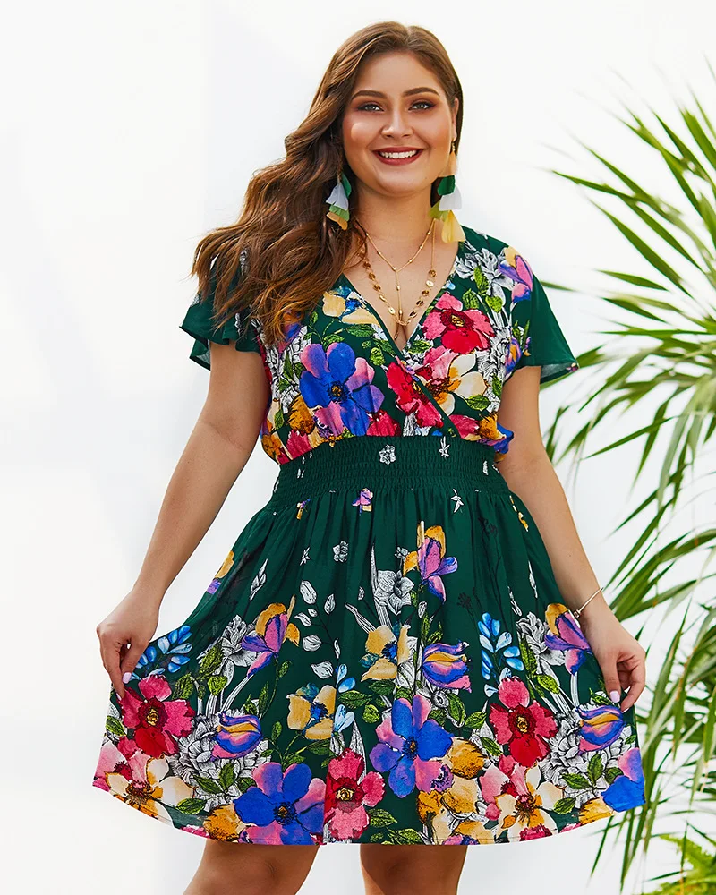 Соблазнительное женское летнее платье с треугольным вырезом|Женские платья| |