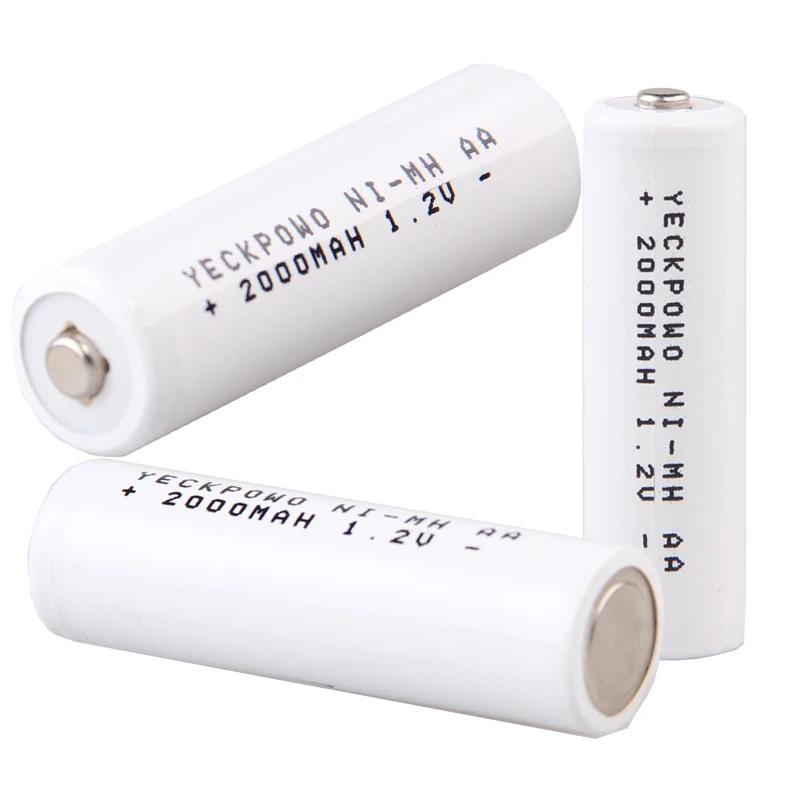 Самая низкая цена 1 шт AA батарея 2 v батареи перезаряжаемые 2000mAh nimh для