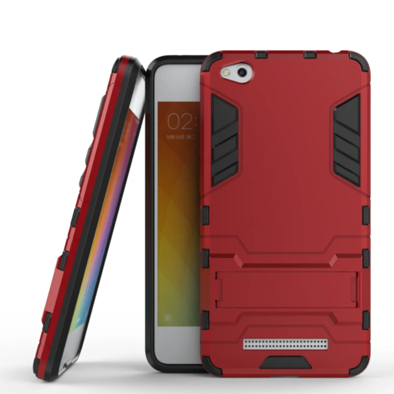 TANZ Case For XiaoMi Redmi 4A TPU+PC With Stand Hard Plastic Dual Armor Back Cover xiaomi redmi 4a redmi4A Phone Shell |