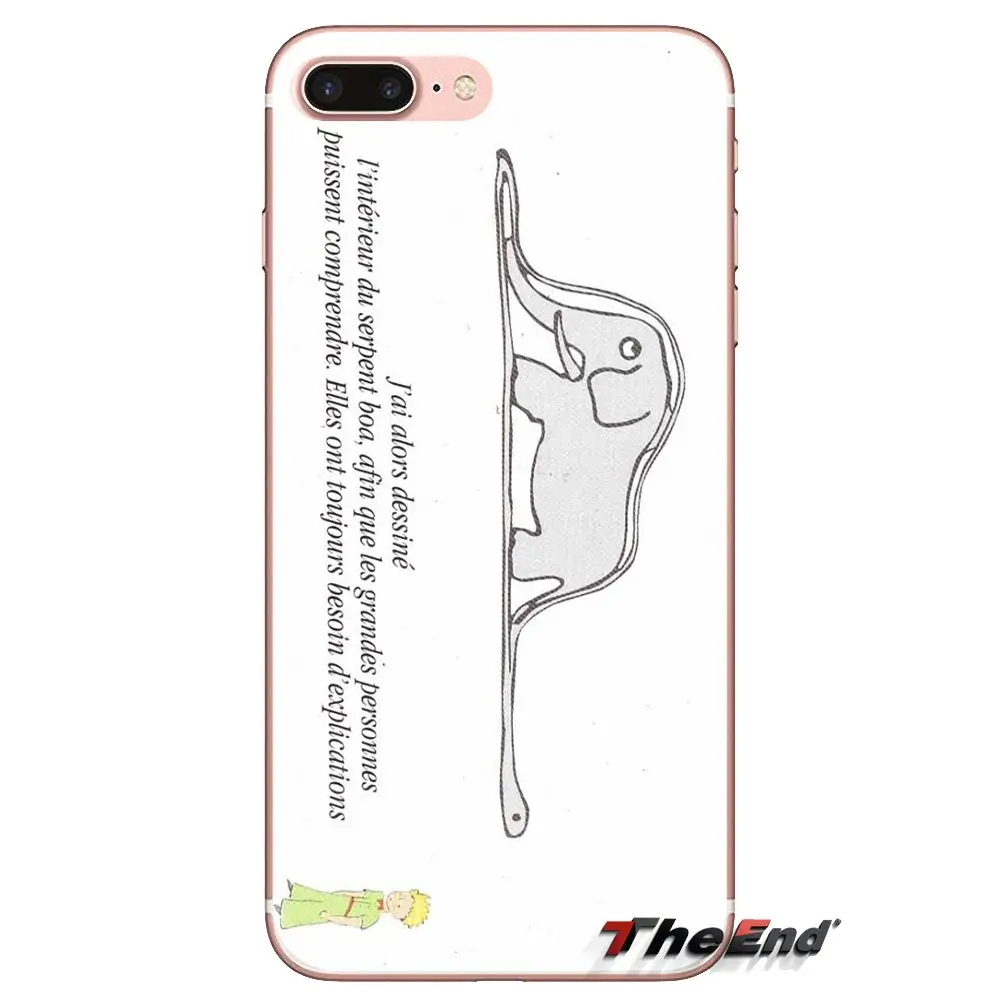 For Sony Xperia Z Z1 Z2 Z3 Z5 compact M2 M4 M5 C4 E3 T3 XA Huawei Mate 7 8 Y3II TPU Transparent Skin Case Little Prince Elephant |