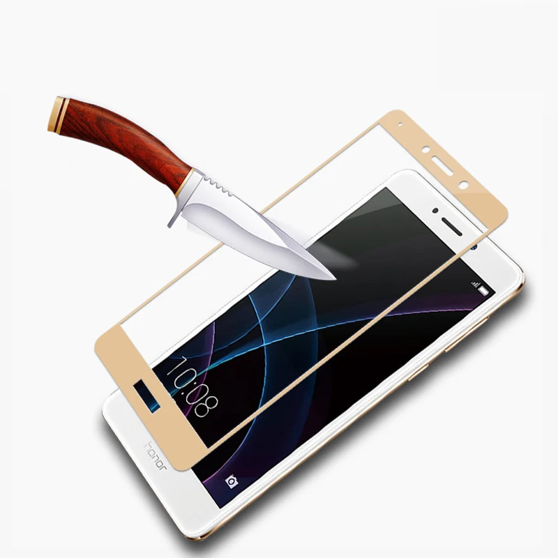Закаленное стекло с полным покрытием клея для Huawei Honor 6X защита экрана защитная