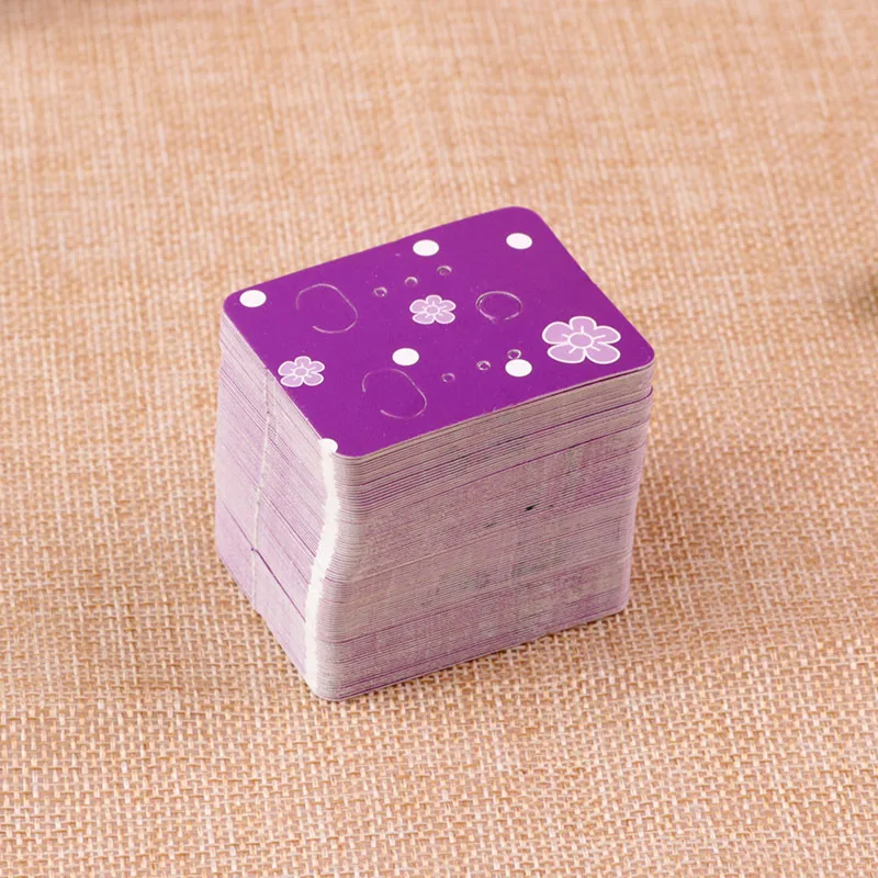 

Paper Earring Display Cards 200pcs/lot Purple Color Jewelry Dispaly Tags/Cards From China Design