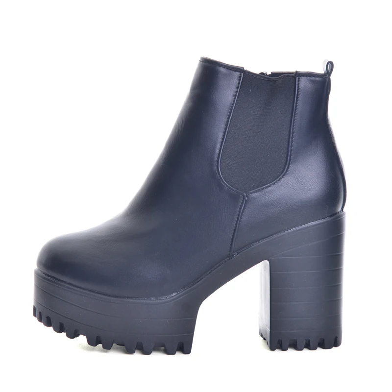 HEE GRAND Новые женские ботинки 2017 года ботильоны на платформе и высоком каблуке