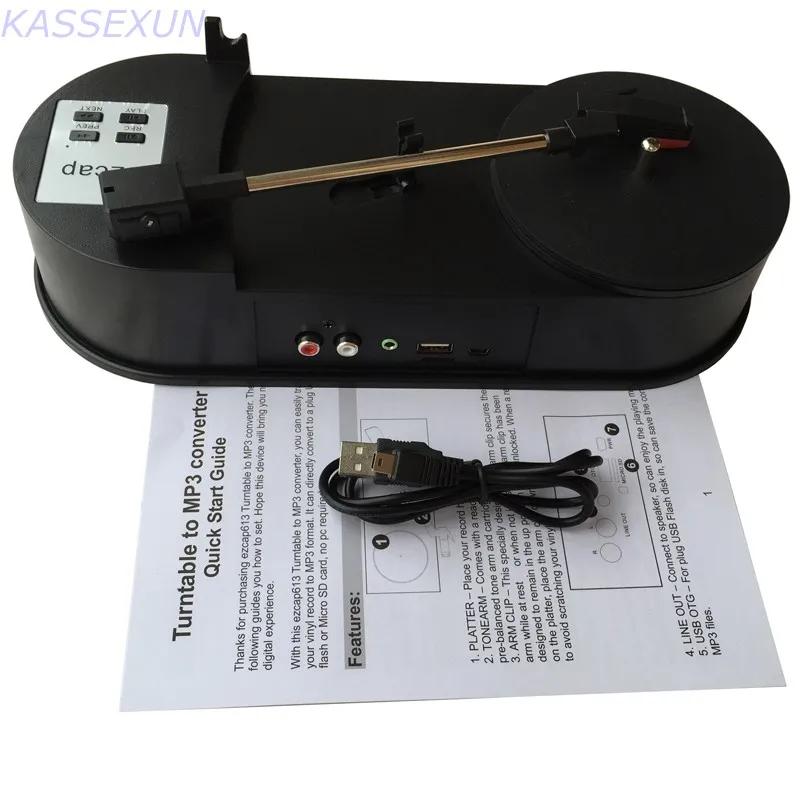 Новинка 2017 проигрыватели конвертер проигрыватель LP винил чтобы MP3 в карты SD/USB