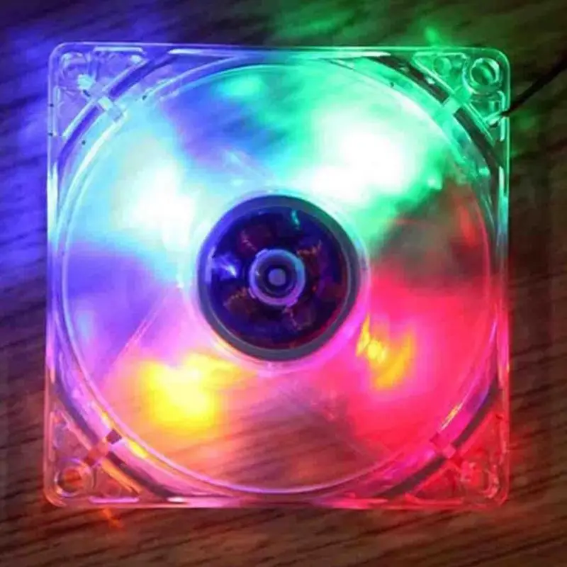 Новейший 12 см цветной светодиодный RGB вентилятор шасси кулер вентилятор охлаждения Радиатор 4 Pin Ультра-тихий светильник PC Gamer чехол вентилятор