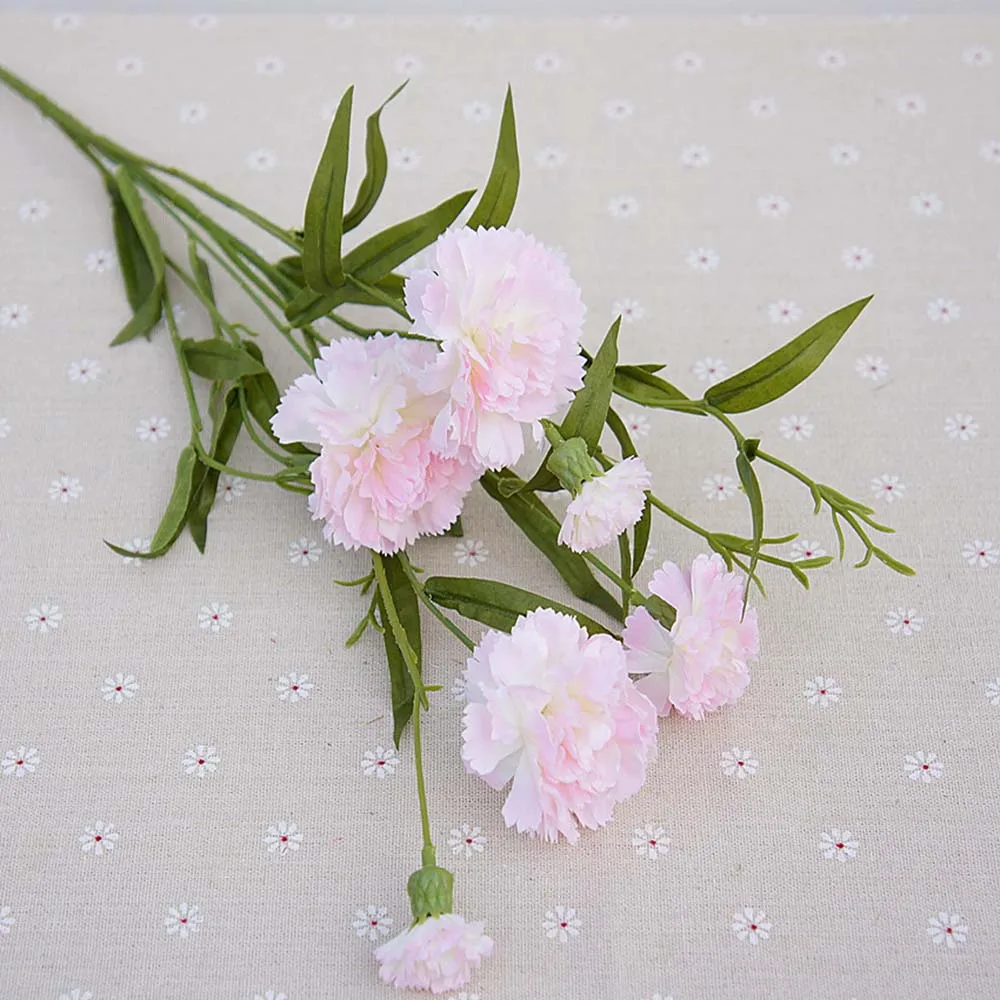 light pink Искусственные цветы дешево для рождества дома свадьбы Декор Аксессуары diy подарок на день матери поддельные пластиковые цветы шелковая Гвоздика - Цвет: light pink