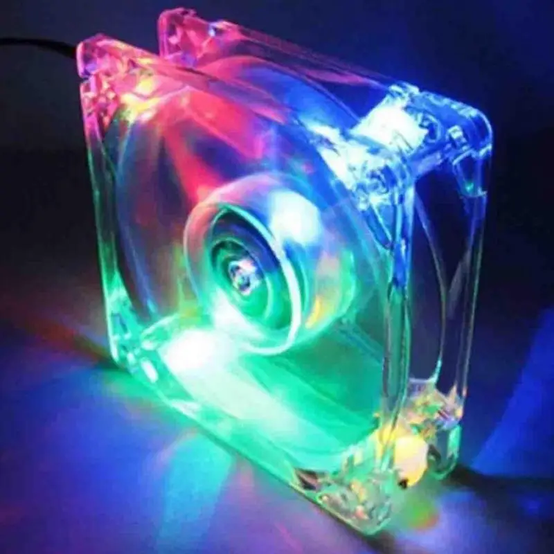 Новинка 2020 вентилятор охлаждения шасси 12 см с цветным светодиодным RGB подсветкой