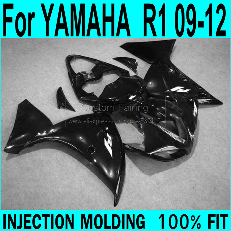 Abs Обтекатели для YAMAHA R1 2009 2010 2011 2012 2013 (AXP черный) yzfr1 Инжекционный обтекатель
