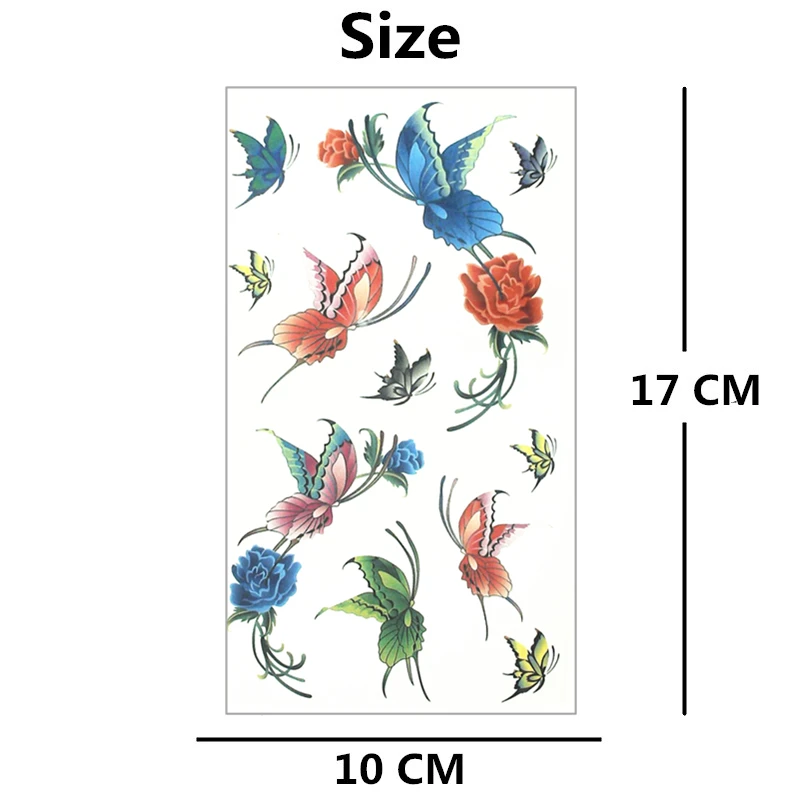 SHNAPIGN синий розовый зеленый Бабочка стиль временное тело художественная вспышка