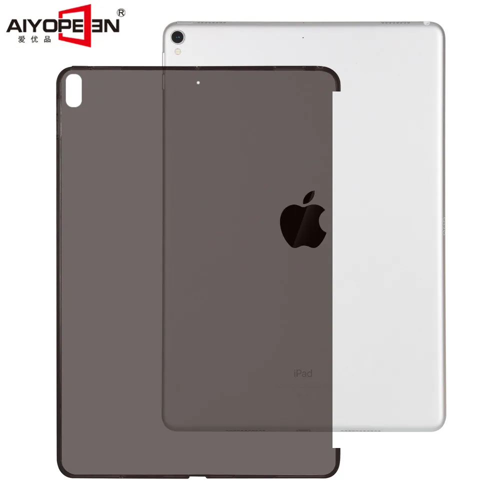 Чехол для ipad Pro 10,5, AIYOPEEN защитная оболочка Прозрачный чехол Мягкий силиконовый чехол для ipad Air 3 10,5 чехол - Цвет: black