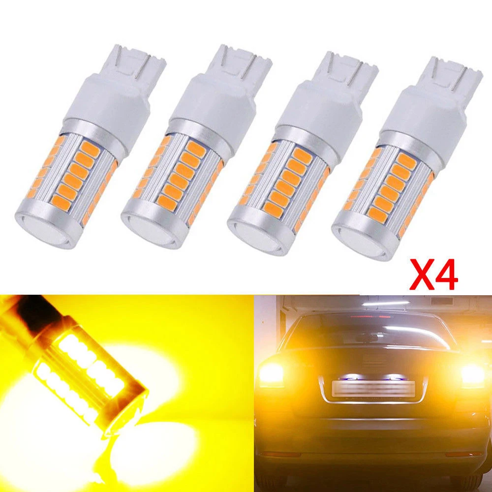 4 шт./компл. T20 7443 5630 33SMD Автомобильный светодиодный стоп сигнал фонарь заднего