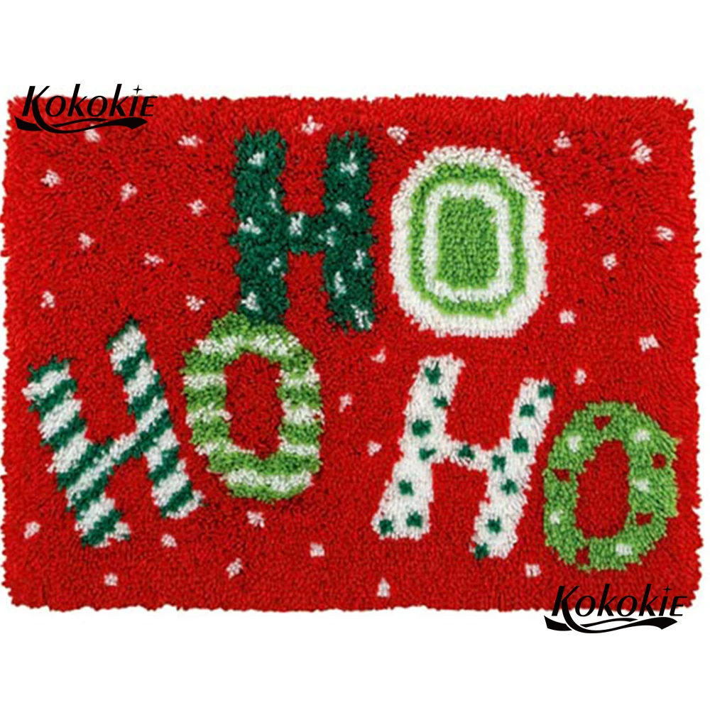 

DIY latch hook rug canvas printing Christmas decor for home accessories tapijt foamiran for needlework knooppakket crochet tapis