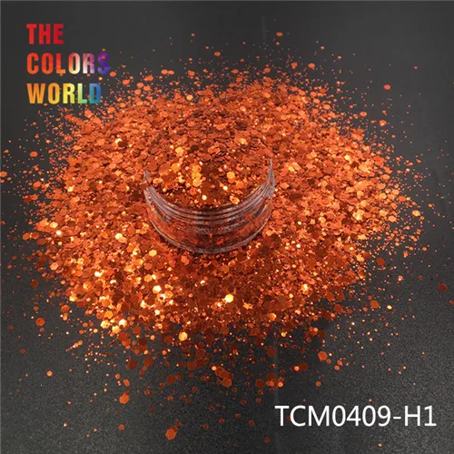 TCT-193 Шестигранная форма металлический обычный цвет лак для ногтей для дизайна ногтей DIY Украшение для тела макияж FacePainting Руководство DIY - Цвет: TCM0409-H1   50g