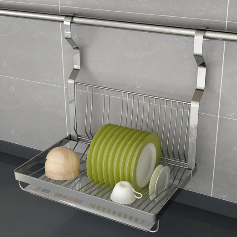 Dish Rack no bar Кухонный стеллаж из нержавеющей стали, кухонная полка «сделай сам», горшок, ложка, нож, приправа, полка для посуды, 60 см-120 см - Цвет: Dish Rack no bar