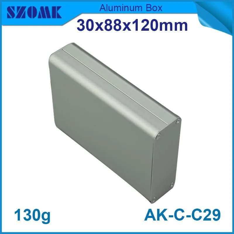 

10 pcs/lot small electronics box junction box ip65 fit PCB size 27x85MM which in silver color and surface smooth separately cas