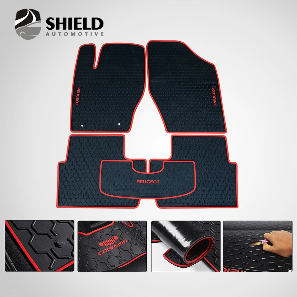 Подходит для peugeot 206 207 301 308 408 308S резиновый напольный коврик на заказ коврик ковер сверхпрочный резиновый с логотипом