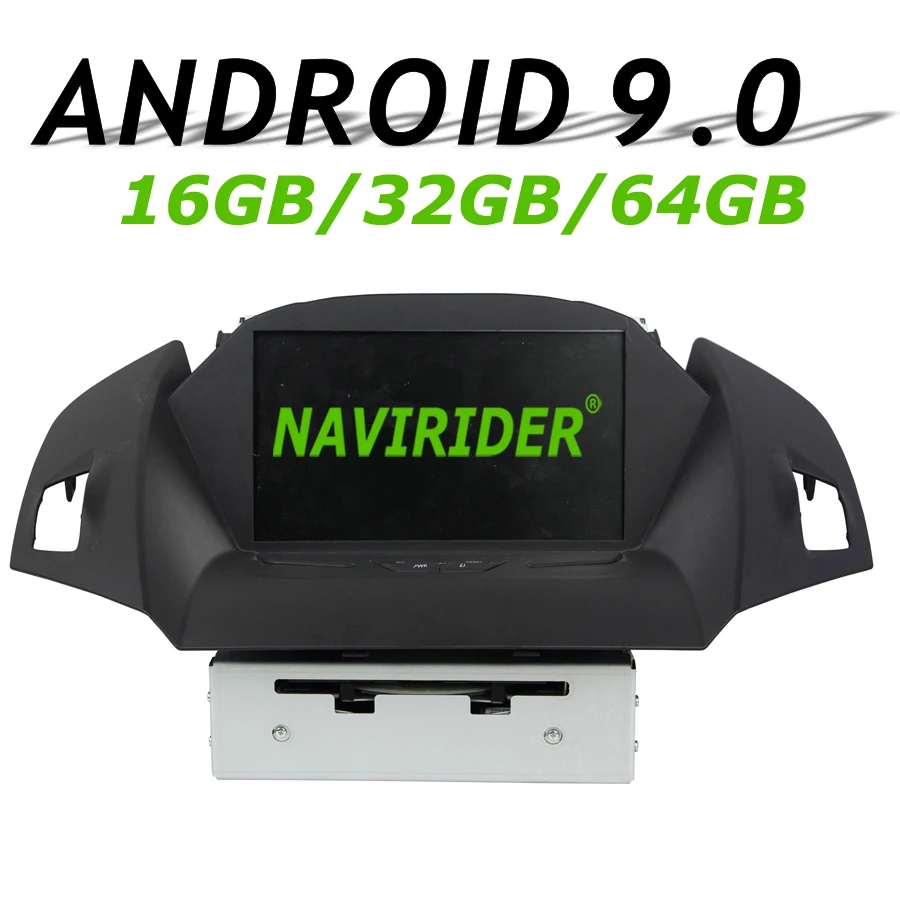 Navirider gps навигация для Ford KUGA II C-MAX полный сенсорный экран автомобиля android 9,0 8 ядерный 64 Гб rom радио bluetooth плеер стерео