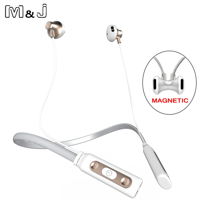 Беспроводные стереонаушники M &amp J Curled bluetooth-гарнитура для спорта на открытом