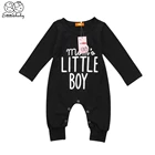 Новый милый комбинезон с длинным рукавом для новорожденных мальчиков и девочек цельный комбинезон с буквенным принтом наряды одежда очаровательные детские комбинезоны