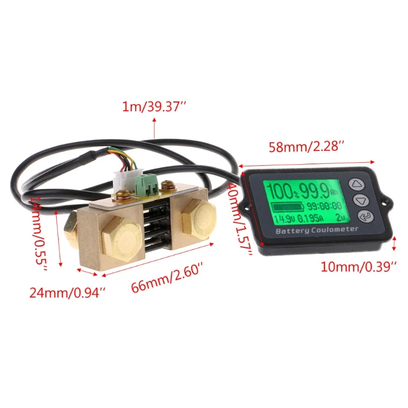 Прецизионный тестер аккумулятора TK15 80 в 350 А для счетчика Coulomb LiFePO с ЖК