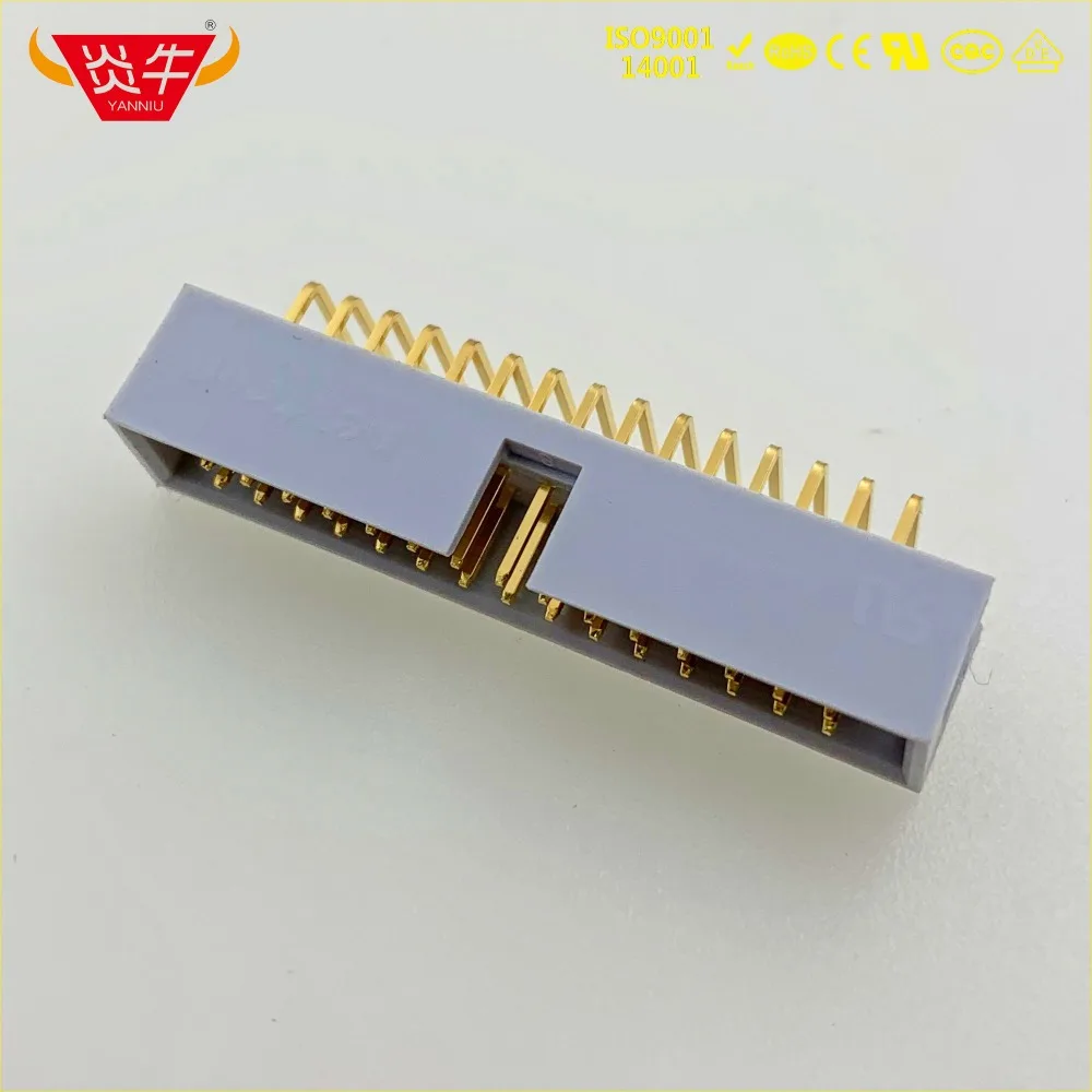 DC3 30P серый белый 30PIN IDC гнездо коробка 2 54 мм шаг заголовок правый угол соединитель
