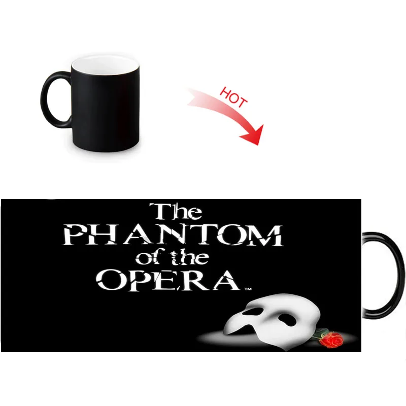 Кружка для кофе Phantom of The Opera с изменением цвета чувствительная к нагреванию