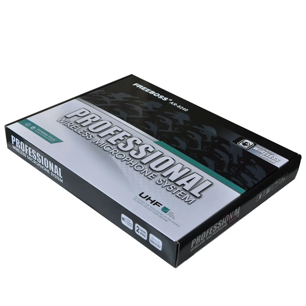 Freeboss AR 8240 UHF Беспроводная микрофонная система двухканальный ИК частотный