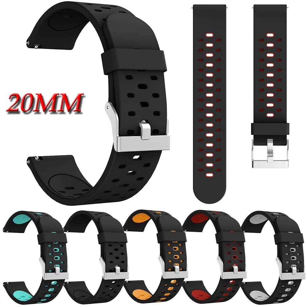 

Sport Silicone Band Strap For Garmin Forerunner 245 245M Music Watchband Replacement Band Bracelet belt 20mm For Forerunner 645