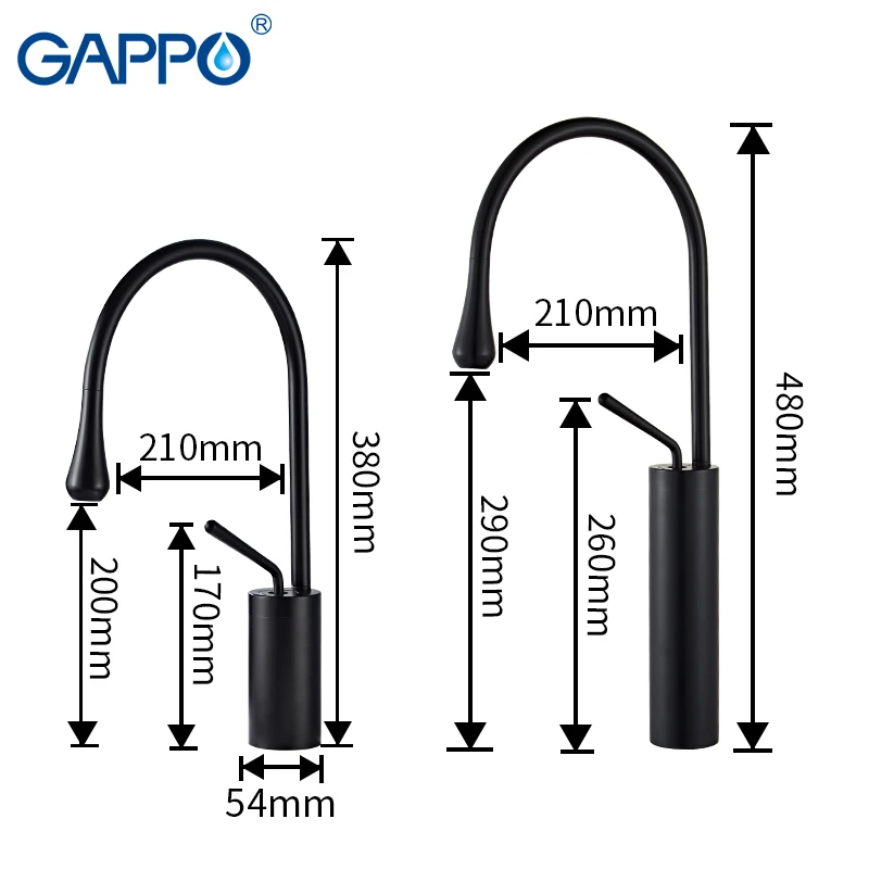 

GAPPO basin faucets Brushed gold bathroom faucet for bath basin mixer tall taps waterfall mixer modern sink faucet torneira