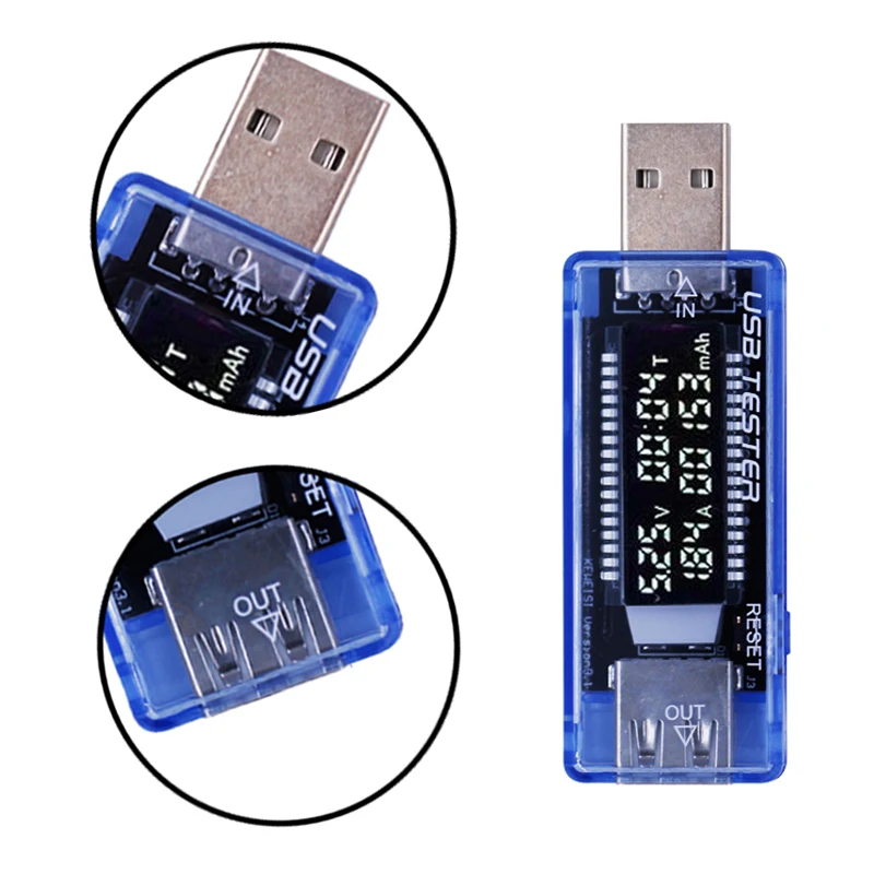 

50PCS/LOT by dhl fedex LCD Digital Display USB Electronic Product Current and voltage Tester Power Detector