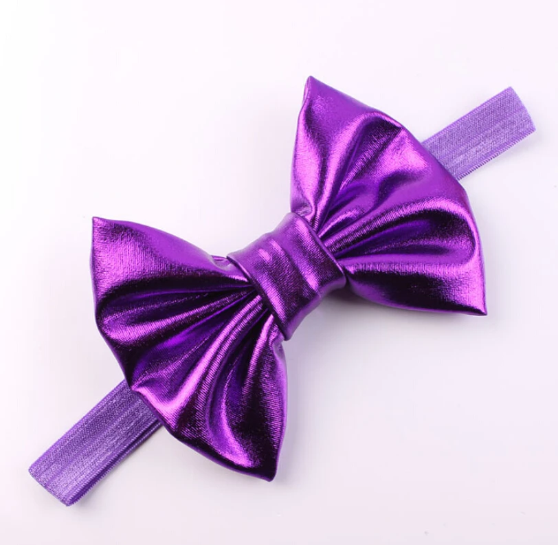 

3.7x2.5 inch Spakled Bow Headband For Kid Girls 10Colors 50pcs