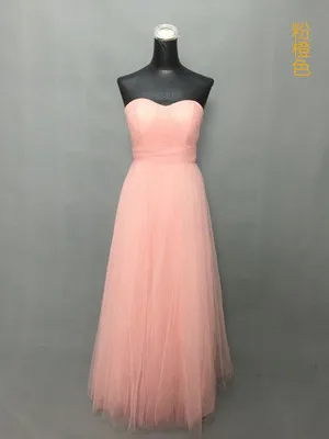peach Vestidos fiesta boda Новое Тюлевое ТРАПЕЦИЕВИДНОЕ фиолетовое платье для невесты с открытыми плечами и открытой спиной длинное свадебное платье дешево - Цвет: peach