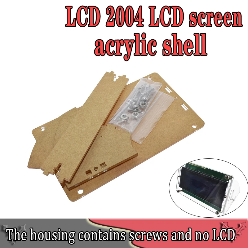 Прозрачная акриловая оболочка для lcd 2004 lcd экрана с винтом/гайкой lcd 2004 Чехол держатель(без 2004 lcd