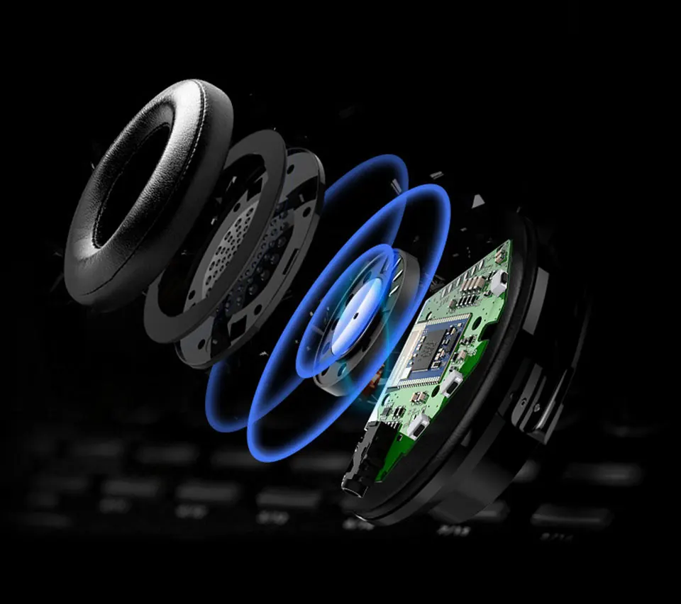 Meidong E7B Bluetooth наушники активного Шум шумоподавления наушники Беспроводной гарнитура может достигать 30 часов Накладные наушники с микрофоном глубокий бас-гитара