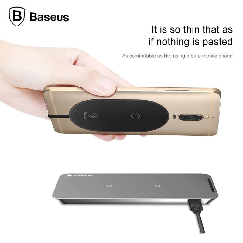 BASEUS QI Беспроводной Зарядное устройство приемник для iPhone 7 6 6S плюс зарядки адаптер
