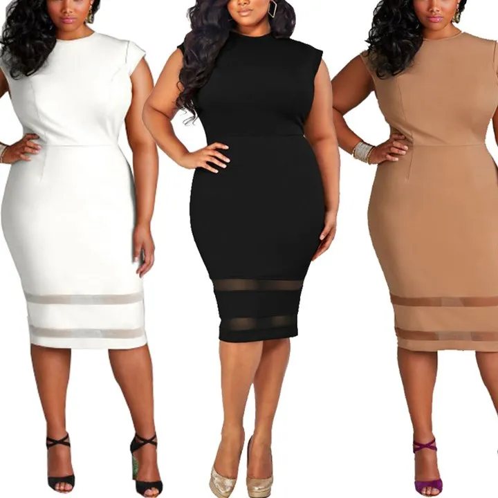 Женское платье с круглым вырезом для девочек летнее облегающее средней длины без