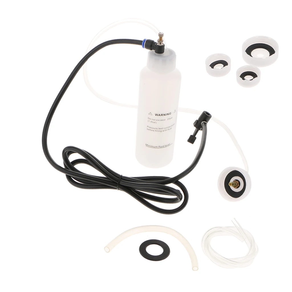 ABN-Kit de purga de embrague y freno de vacío neumático, cilindro maestro de 1 litro, herramienta de purga de fluido de presión de aire