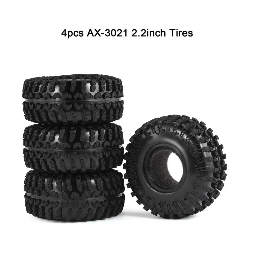 4 шт. Austar AX-3021 2,2 дюйма резиновые шины Набор для 1/10 Axial SCX10 RR10 Wraith 90056 90045 RC Рок Гусеничный RC автомобиль грузовик игрушки