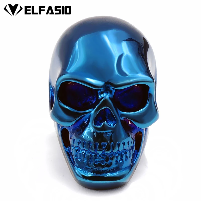 Мужские Обувь для мальчиков Огромный синий череп Нержавеющая сталь Байкер