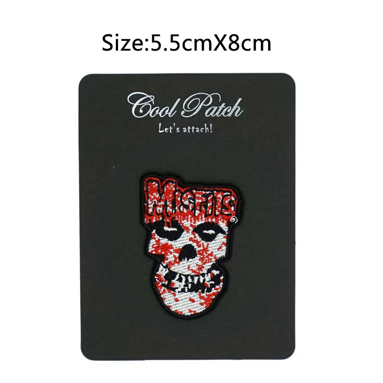 Misfits Кровавый Череп Логотип музыкальной группы вышитые Новое железо и пришить