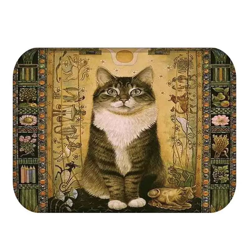 40x60cm New Cartoon Style Lovely Cat Anti-slip Floor Mat Outdoor Rugs Animal Front Door Mats Kitchen for Living Room | Дом и сад