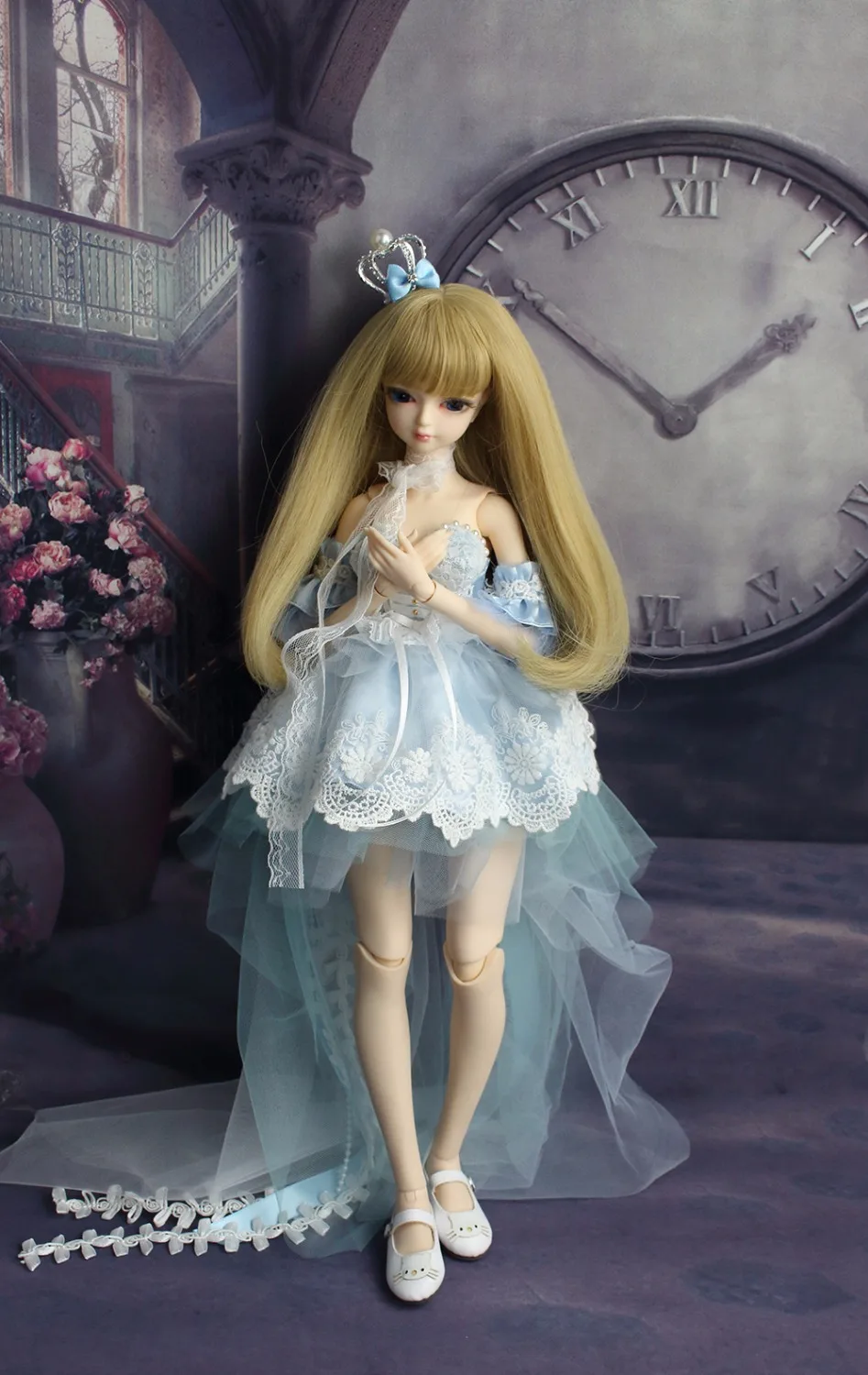 DBS мечта фея 1/4 bjd 45 см с/без одежды сочетание с светлыми волнистыми волосами