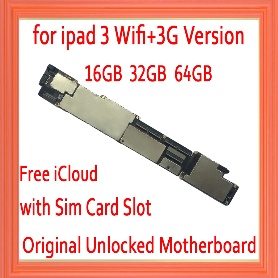 Материнская плата для ipad 3 версия Wi Fi и 3G 100% оригинальная разблокированная
