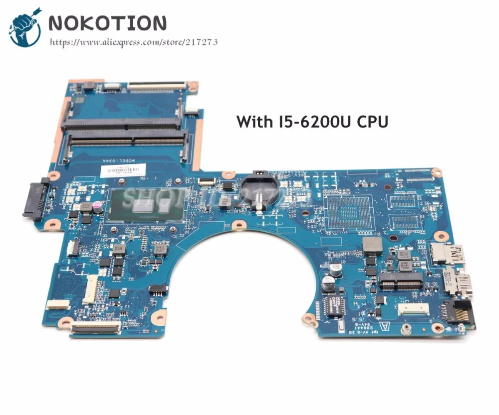 Kaufen NOKOTION 856224-601 856224-001 DAG34AMB6D0 HAUPTPLATINE Für HP Pavilion 15-AU Laptop Motherboard 15,6 Zoll SR2EY I5-6200U UMA MB