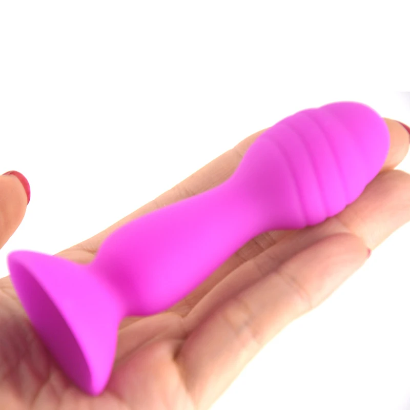 Цветная силиконовая Анальная пробка с присоской секс-игрушки стимуляция точки G