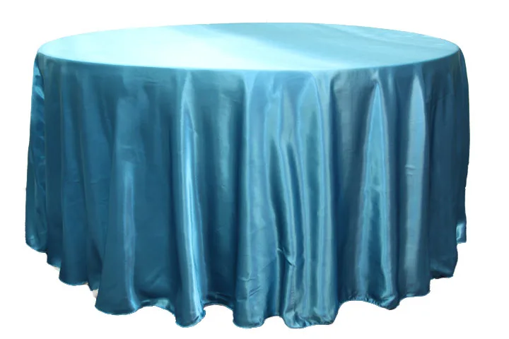 Turquoise blue Высокое качество белая атласная круглая скатерть для свадебного мероприятия вечерние декор для банкетного стола атласная Скатерть Покрывало Полотенце - Цвет: Turquoise blue
