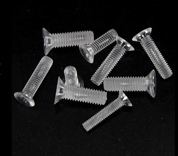 100 шт пластиковые винты нейлон прозрачные PC потайная головка плоская крест акрил