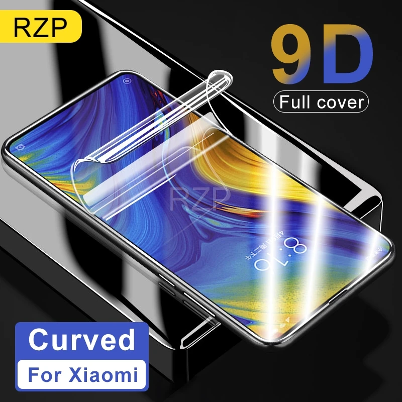 RZP 9D изогнутая защитная пленка на весь экран для Xiaomi mi 8 se lite Explore ore Mix 2 2s 3 мягкая 3D 5D