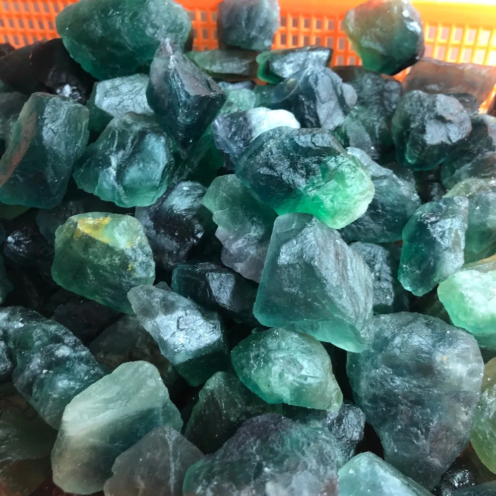

200g natural stones and minerals Natural Irregular Crystal Quartz Healing Fluorite Wand Stone Purple Green Gem