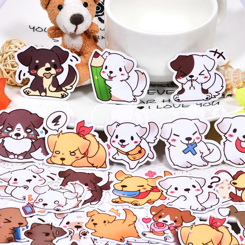 40pcs Creative kawaii Cute Cartoon  dogs  scrapbooking stickers /decorative sticker /DIY craft photo albums/Children
